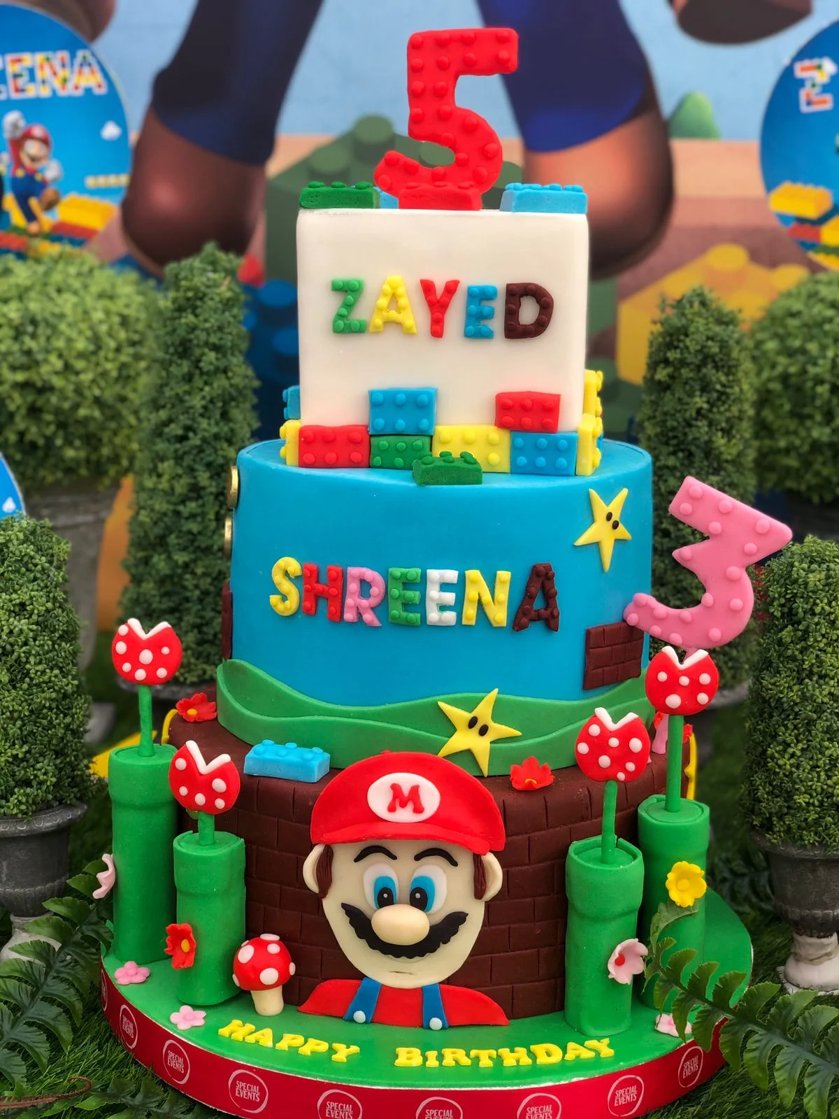 Super Mario themed cake